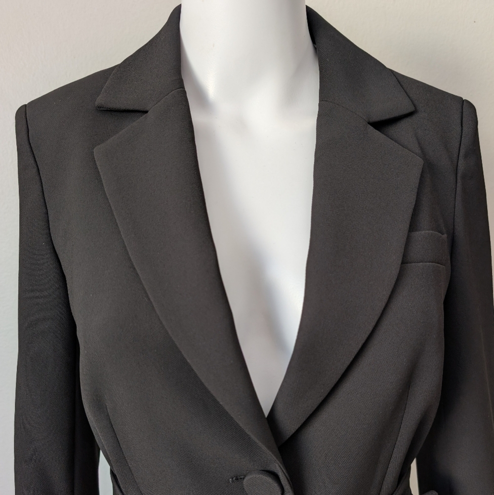 NWT NEW Veronica Beard Ryanne Belted Dickey Jacket Blazer Black Size 00 - Picture 7 of 15